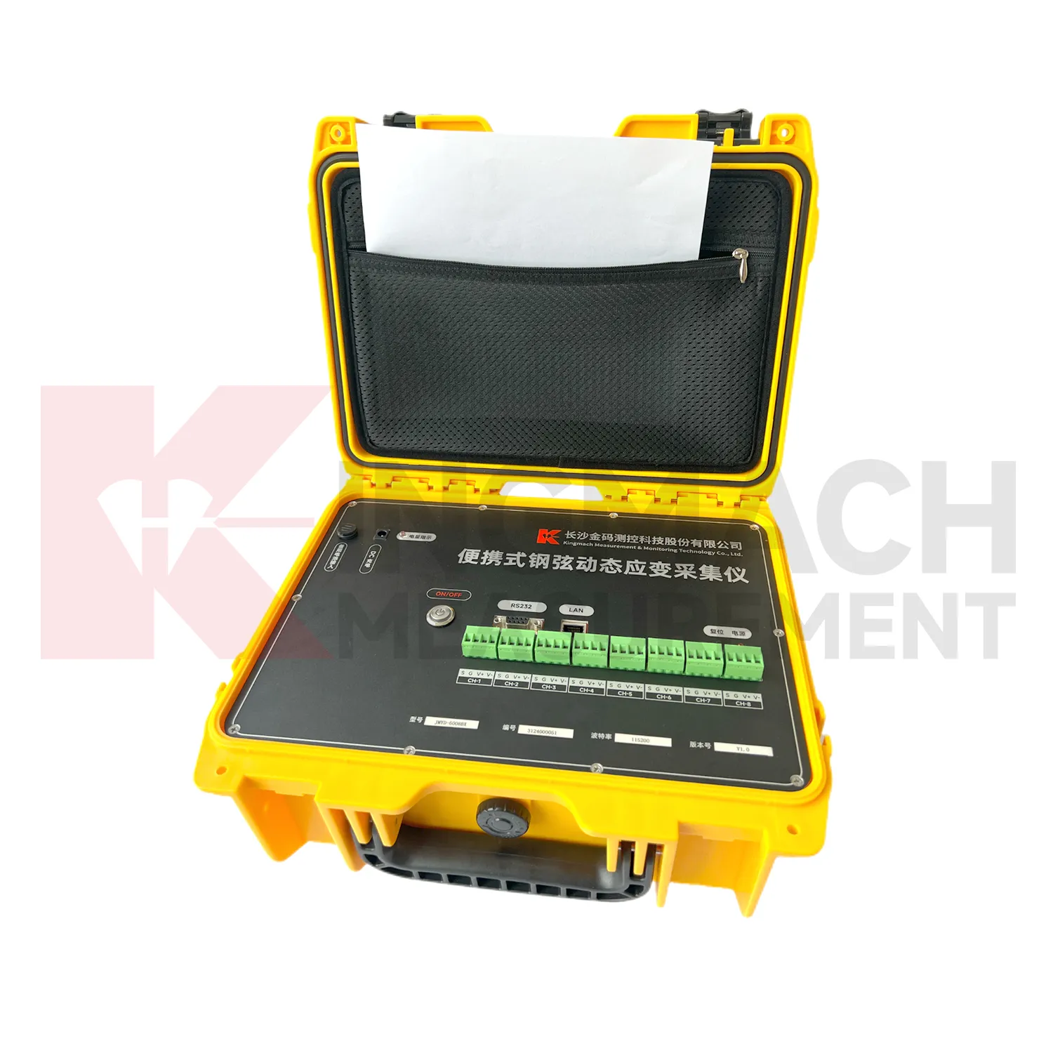 Портативный датчик динамической деформации с вибрирующей проволокой JMYD-6008BX